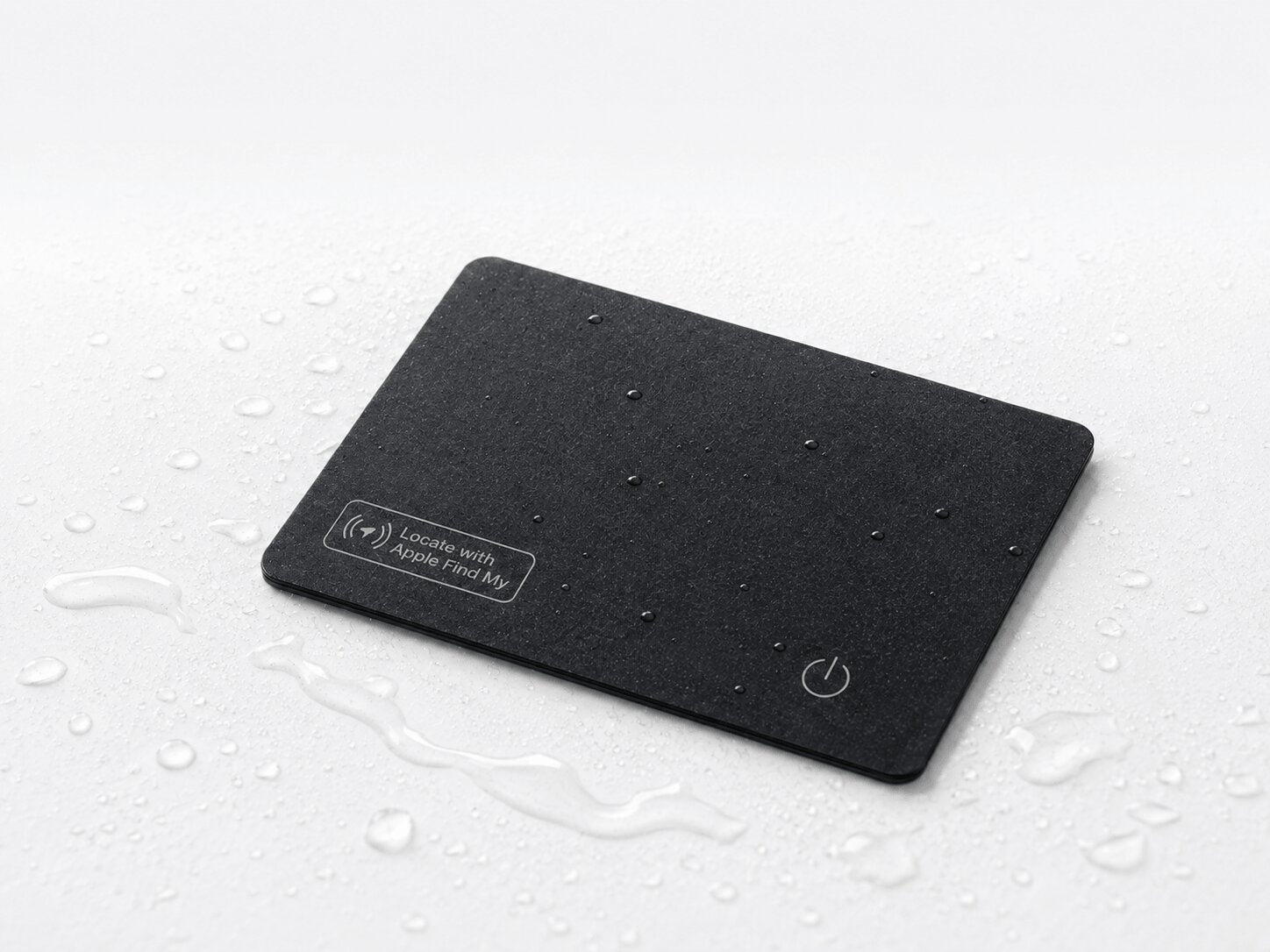 Locsure Tracking Card covered in water droplets