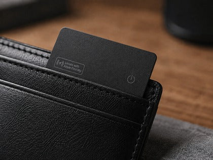Locsure Tracking Card inside a wallet